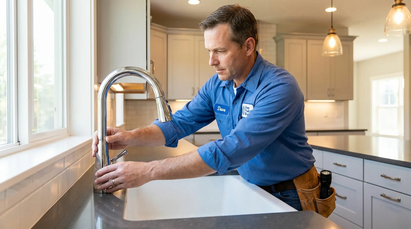 Kitchen faucet installation by Johns Plumbing LLC in Willacoochee